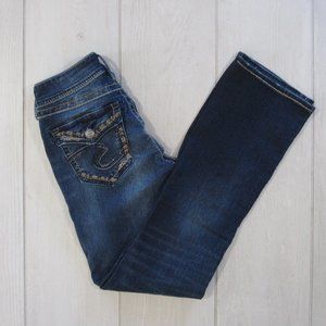 Silver Suki Slim Bootcut Jeans Flap Pocket 27 31